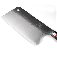 3-teiliges Küchenmesser-Set mit gehämmerten Edelstahl-Klingen und rustikalen Holzgriffen / VIP