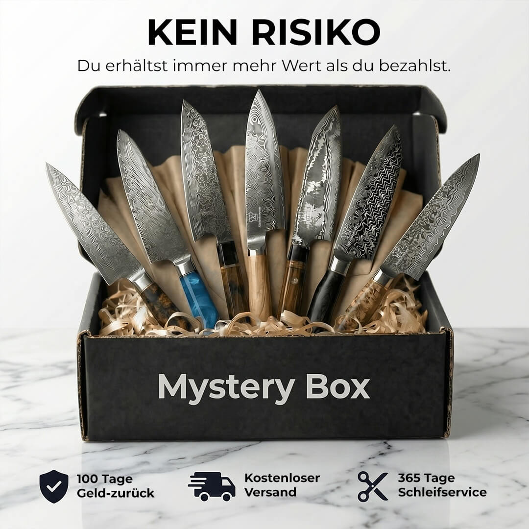 Neu-Premium Mystery Box schwarz | 7 Messer (Kopie)